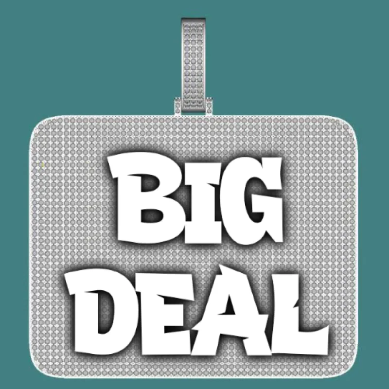 CUSTOM LETTER NECKLACE 3D BIG SQUARE sold by The GUU Shop