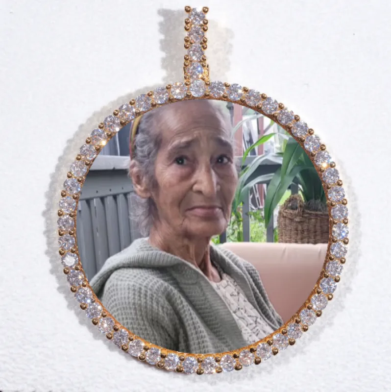 LARGE 3D CIRCLE CUSTOM PICTURE PENDANT sold by The GUU Shop