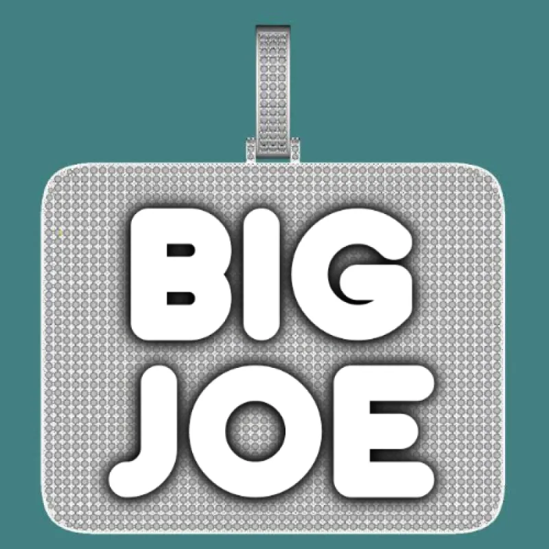 CUSTOM LETTER NECKLACE 3D BIG SQUARE sold by The GUU Shop