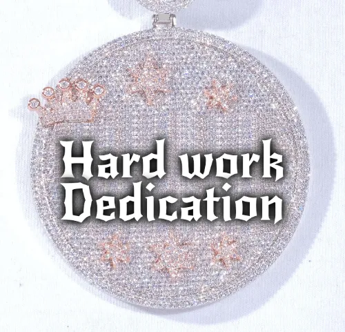 CUSTOM LETTER NECKLACE 3D BIG CROWN DISC sold by The GUU Shop