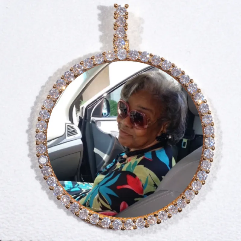 LARGE 3D CIRCLE CUSTOM PICTURE PENDANT sold by The GUU Shop