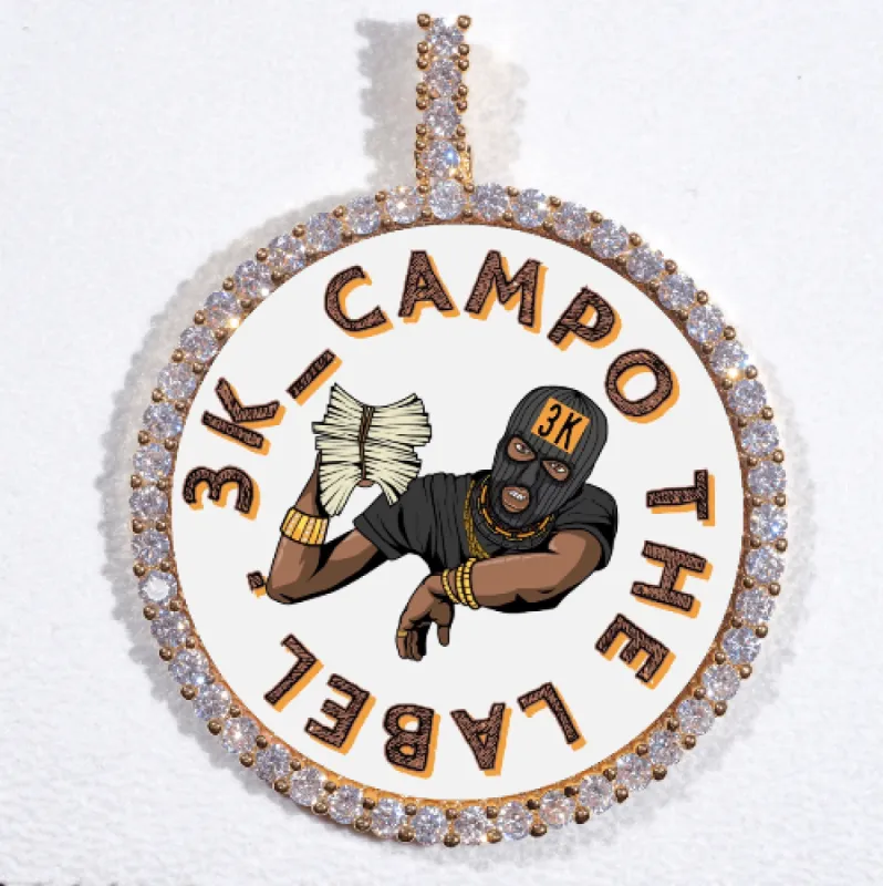 LARGE 3D CIRCLE CUSTOM PICTURE PENDANT sold by The GUU Shop