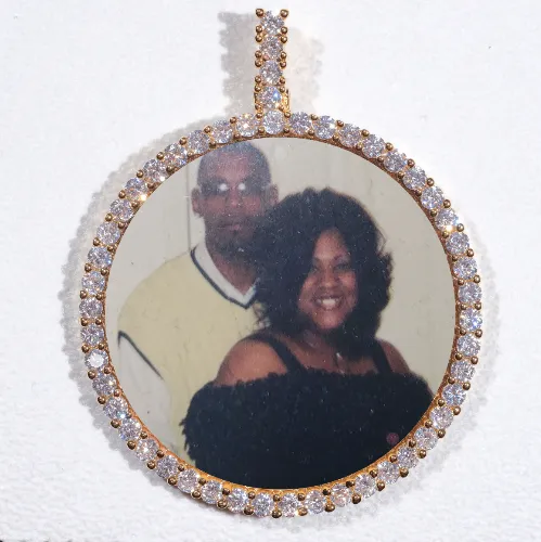 LARGE 3D CIRCLE CUSTOM PICTURE PENDANT sold by The GUU Shop