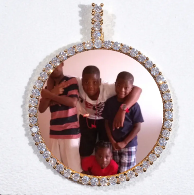 LARGE 3D CIRCLE CUSTOM PICTURE PENDANT sold by The GUU Shop