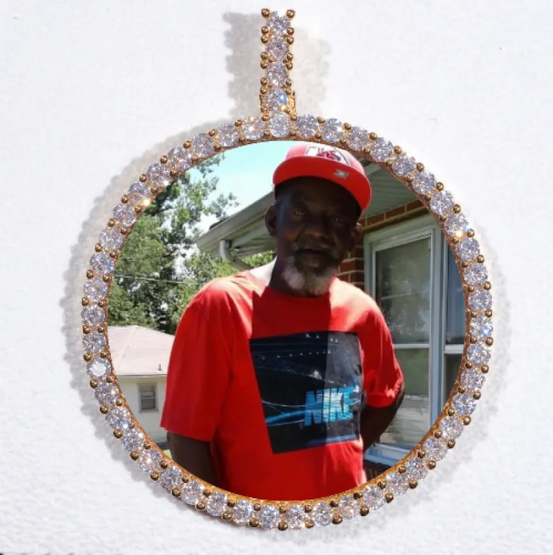 LARGE 3D CIRCLE CUSTOM PICTURE PENDANT sold by The GUU Shop