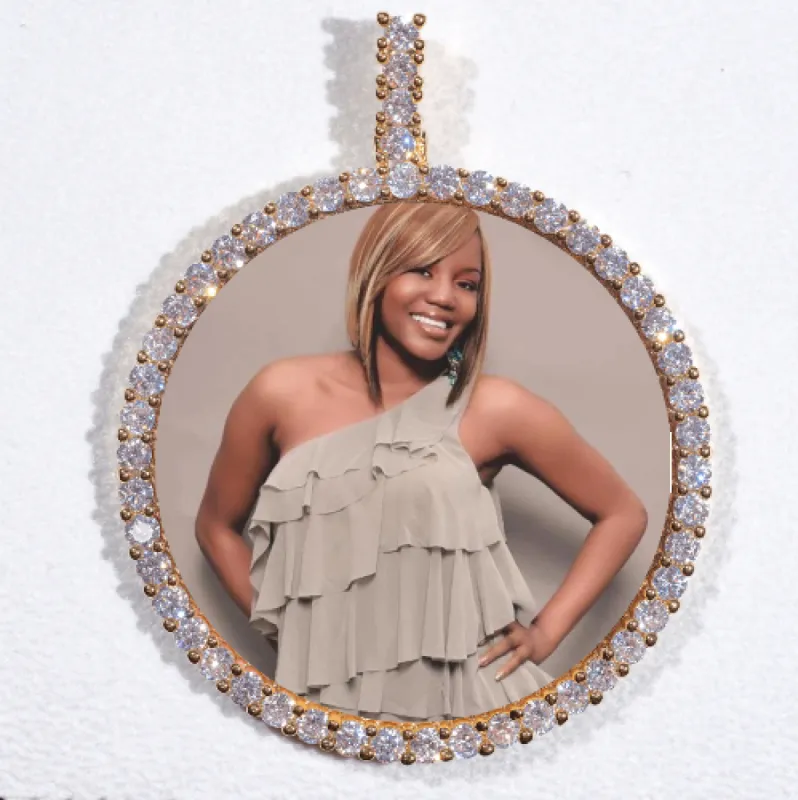 LARGE 3D CIRCLE CUSTOM PICTURE PENDANT sold by The GUU Shop