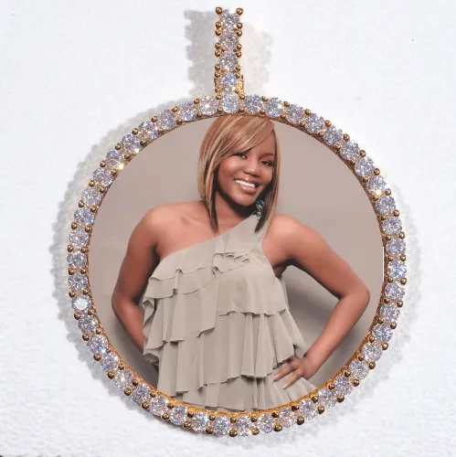 LARGE 3D CIRCLE CUSTOM PICTURE PENDANT sold by The GUU Shop