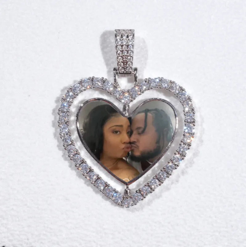 3D Spinning 2-Faced Heart Custom Picture Pendant sold by The GUU Shop