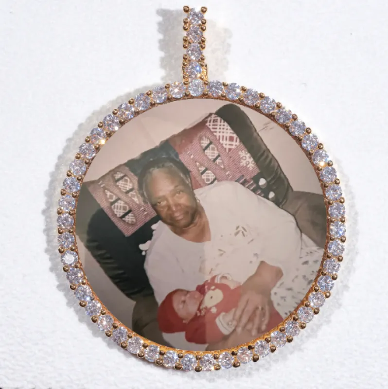 LARGE 3D CIRCLE CUSTOM PICTURE PENDANT sold by The GUU Shop