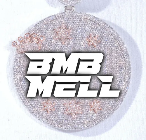 CUSTOM LETTER NECKLACE 3D BIG CROWN DISC sold by The GUU Shop