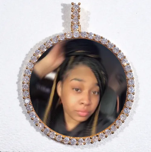 LARGE 3D CIRCLE CUSTOM PICTURE PENDANT sold by The GUU Shop