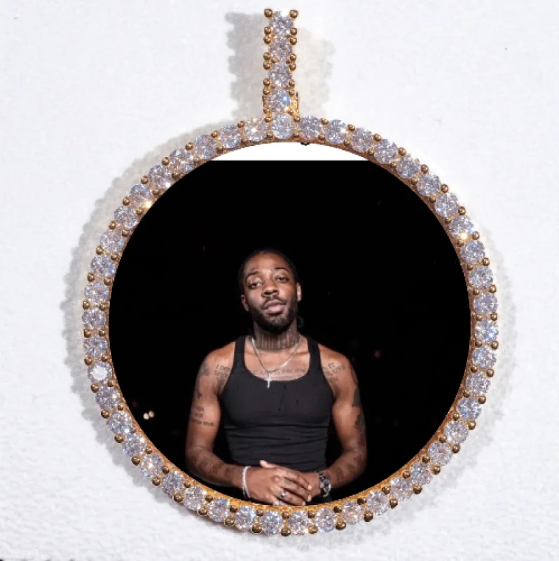 LARGE 3D CIRCLE CUSTOM PICTURE PENDANT sold by The GUU Shop