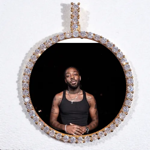 LARGE 3D CIRCLE CUSTOM PICTURE PENDANT sold by The GUU Shop