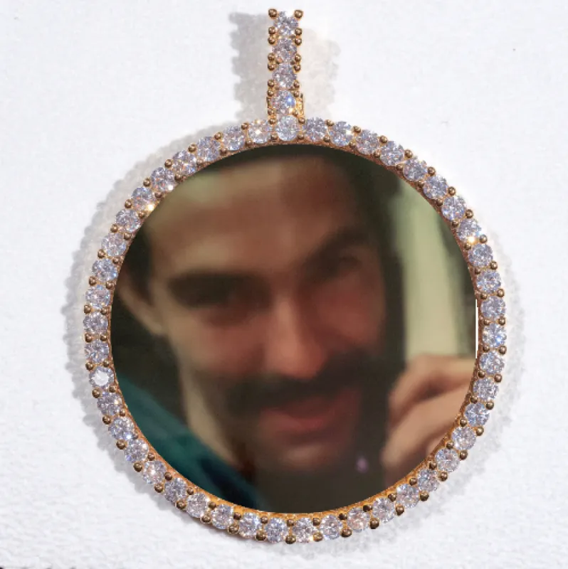 LARGE 3D CIRCLE CUSTOM PICTURE PENDANT sold by The GUU Shop