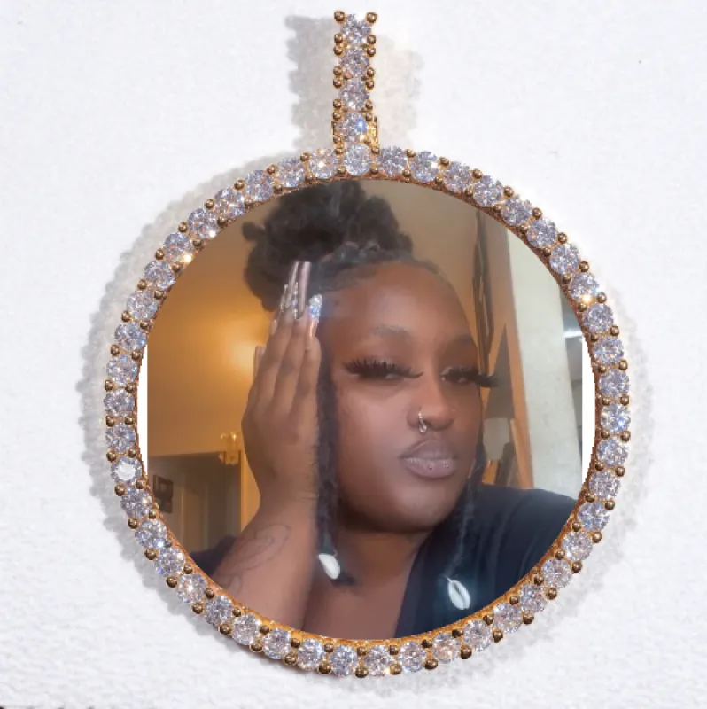 LARGE 3D CIRCLE CUSTOM PICTURE PENDANT sold by The GUU Shop