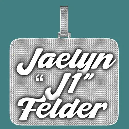 CUSTOM LETTER NECKLACE 3D BIG SQUARE sold by The GUU Shop