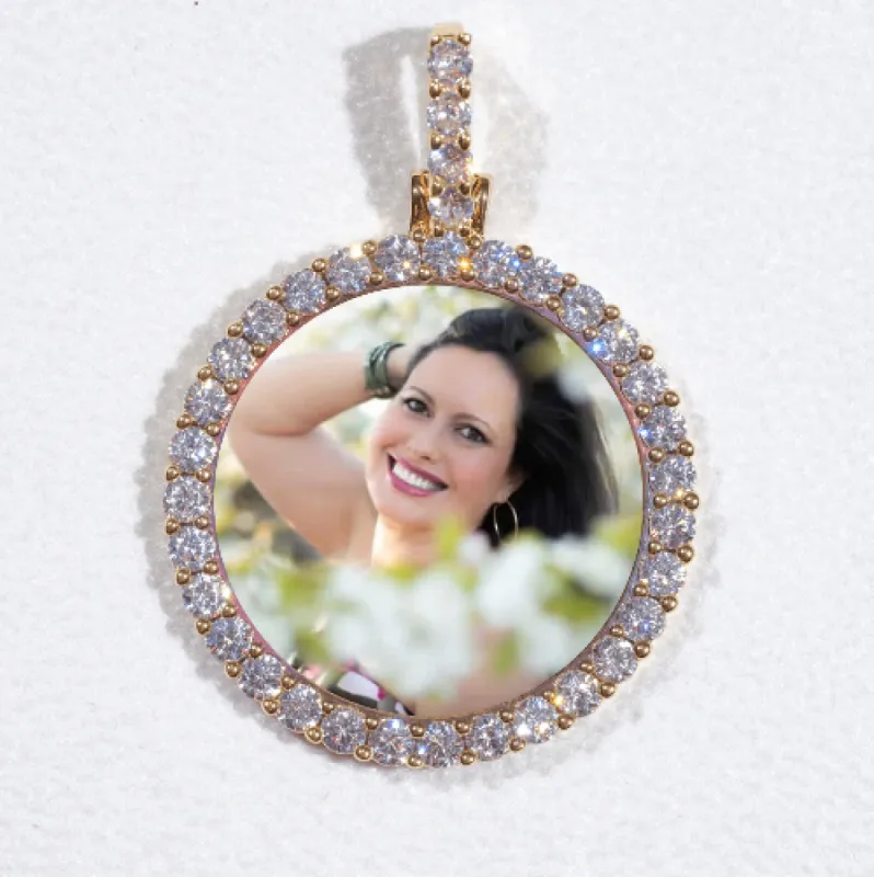 3D CIRCLE CUSTOM PICTURE PENDANT SMALL SIZE sold by The GUU Shop