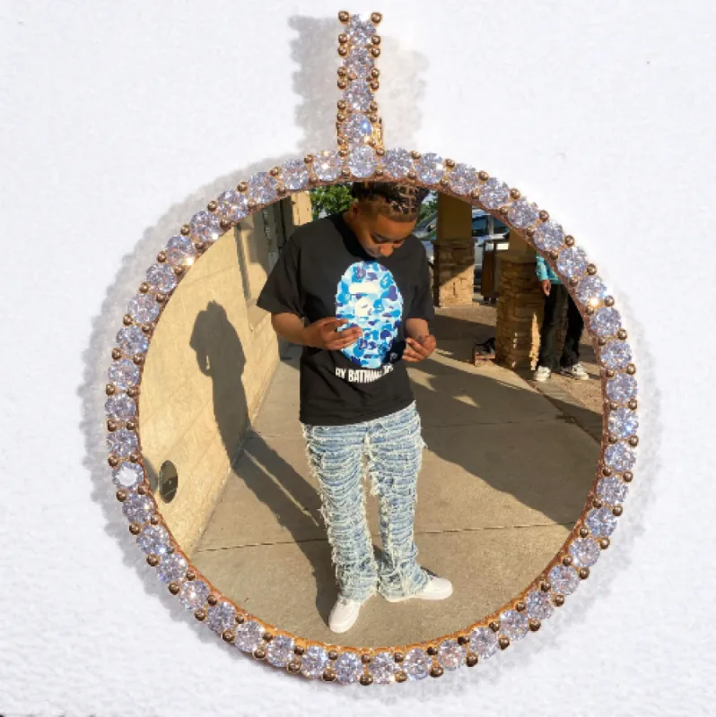 LARGE 3D CIRCLE CUSTOM PICTURE PENDANT sold by The GUU Shop