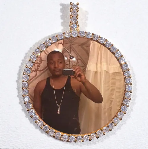 LARGE 3D CIRCLE CUSTOM PICTURE PENDANT sold by The GUU Shop