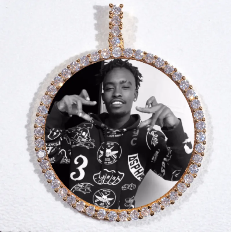 LARGE 3D CIRCLE CUSTOM PICTURE PENDANT sold by The GUU Shop