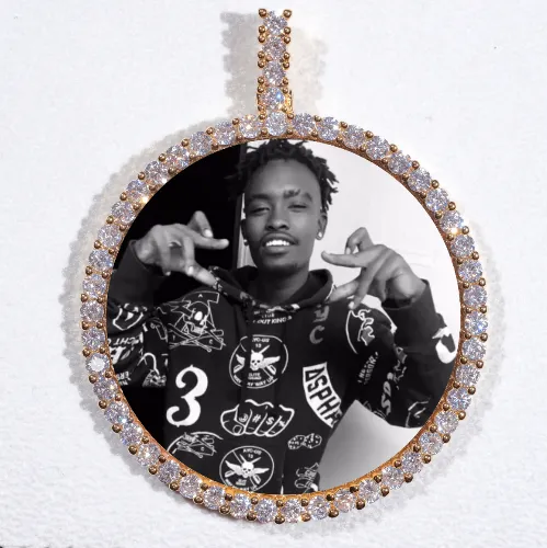 LARGE 3D CIRCLE CUSTOM PICTURE PENDANT sold by The GUU Shop