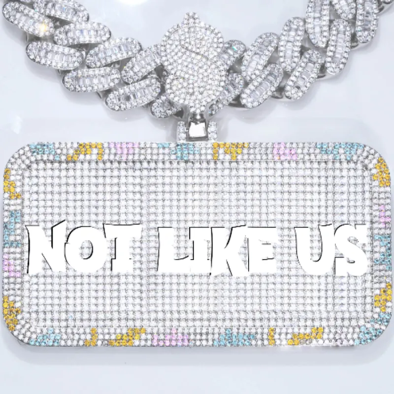 CUSTOM LETTER NECKLACE 3D COLORFUL SQUARE sold by The GUU Shop