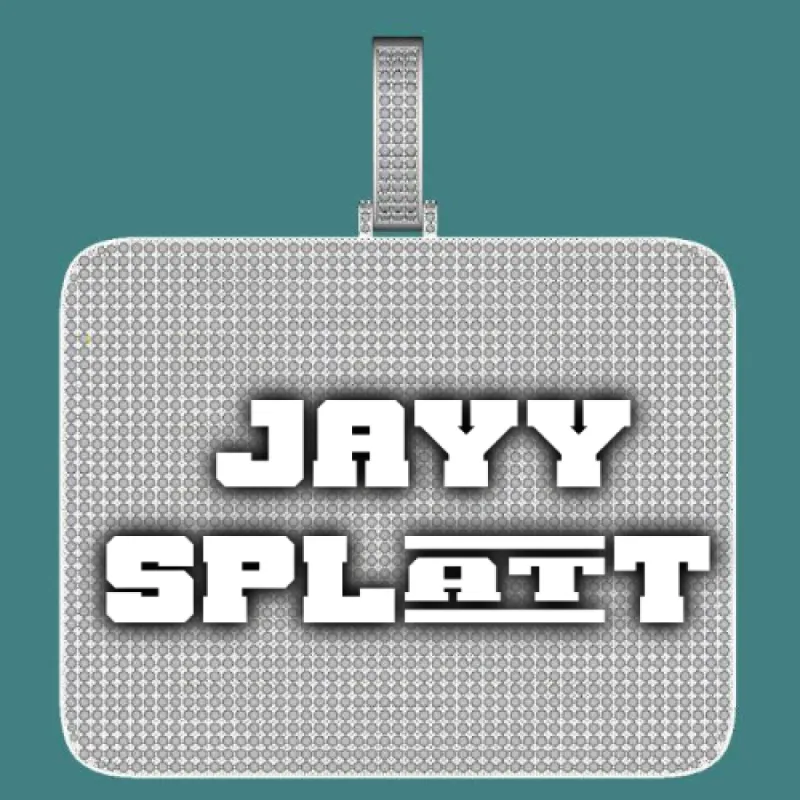 CUSTOM LETTER NECKLACE 3D BIG SQUARE sold by The GUU Shop