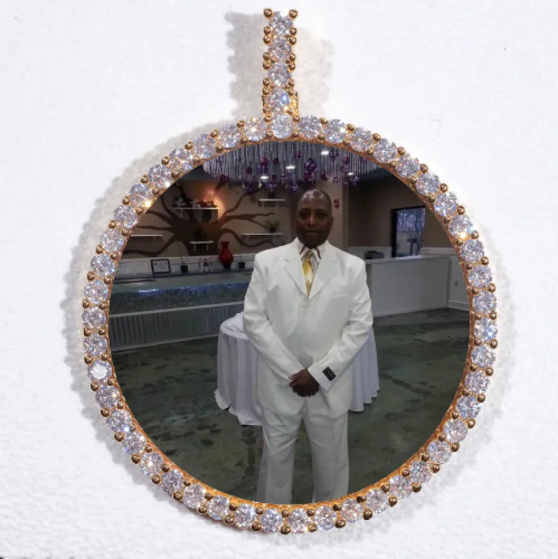 LARGE 3D CIRCLE CUSTOM PICTURE PENDANT sold by The GUU Shop