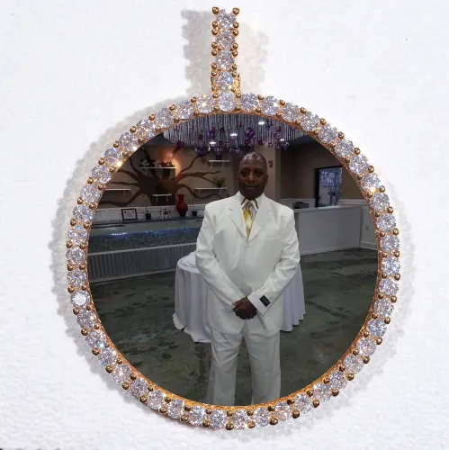 LARGE 3D CIRCLE CUSTOM PICTURE PENDANT sold by The GUU Shop