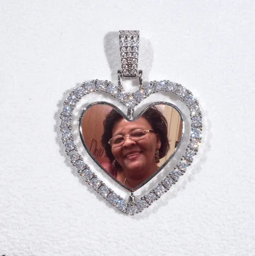 3D Spinning 2-Faced Heart Custom Picture Pendant sold by The GUU Shop