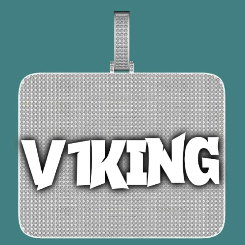 CUSTOM LETTER NECKLACE 3D BIG SQUARE sold by The GUU Shop