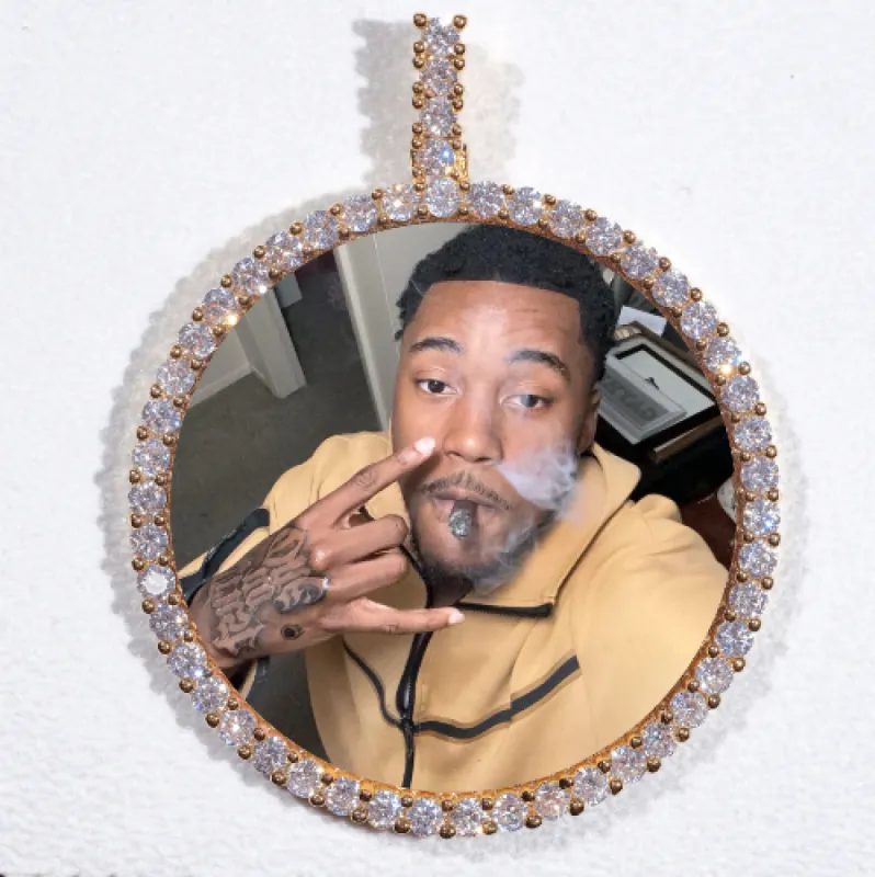 LARGE 3D CIRCLE CUSTOM PICTURE PENDANT sold by The GUU Shop