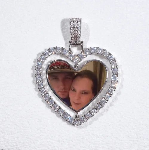 3D Spinning 2-Faced Heart Custom Picture Pendant sold by The GUU Shop