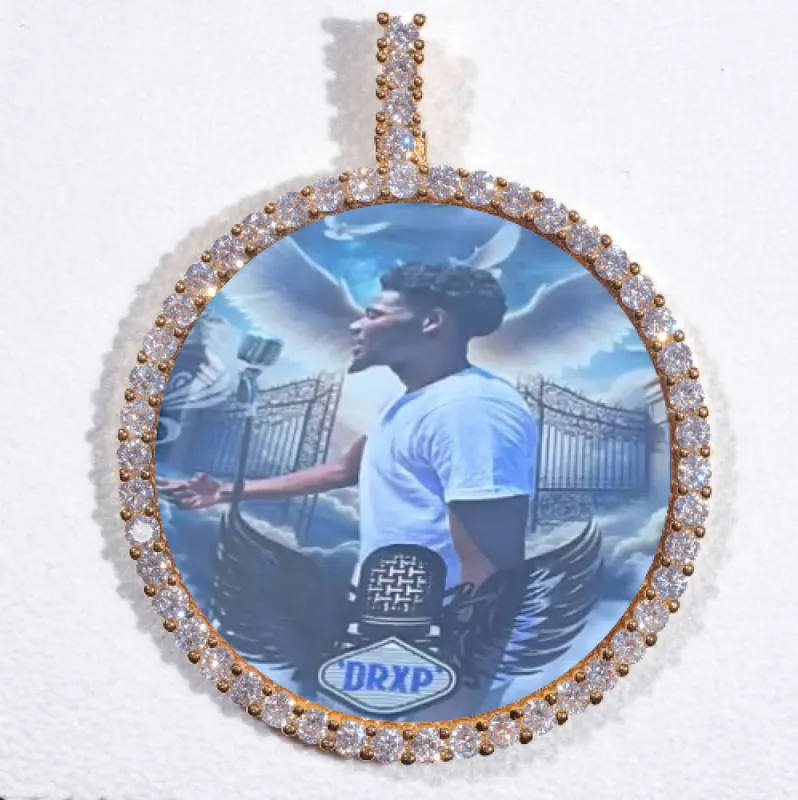 LARGE 3D CIRCLE CUSTOM PICTURE PENDANT sold by The GUU Shop