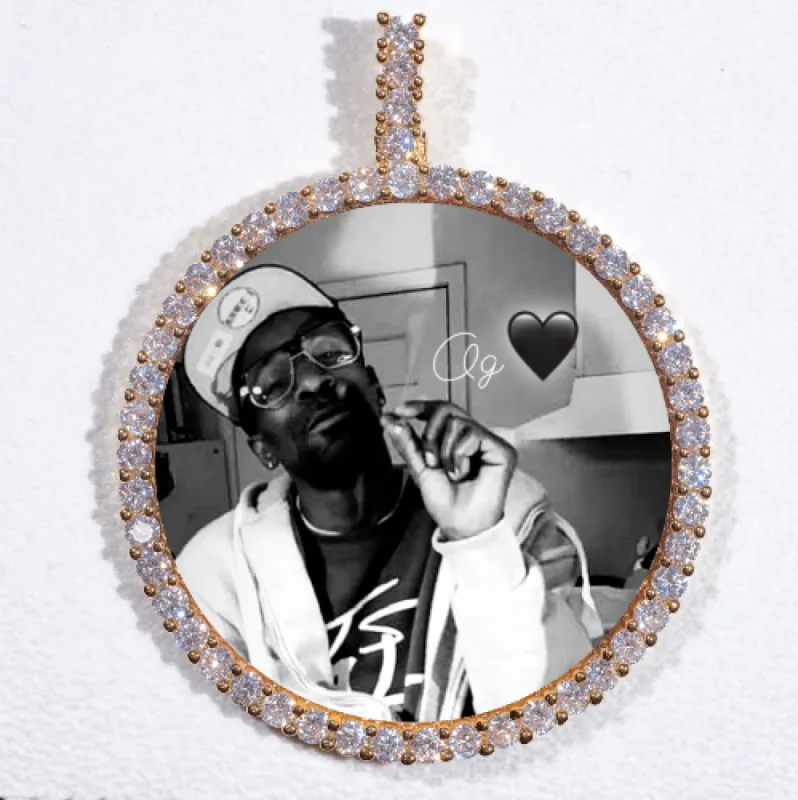 LARGE 3D CIRCLE CUSTOM PICTURE PENDANT sold by The GUU Shop
