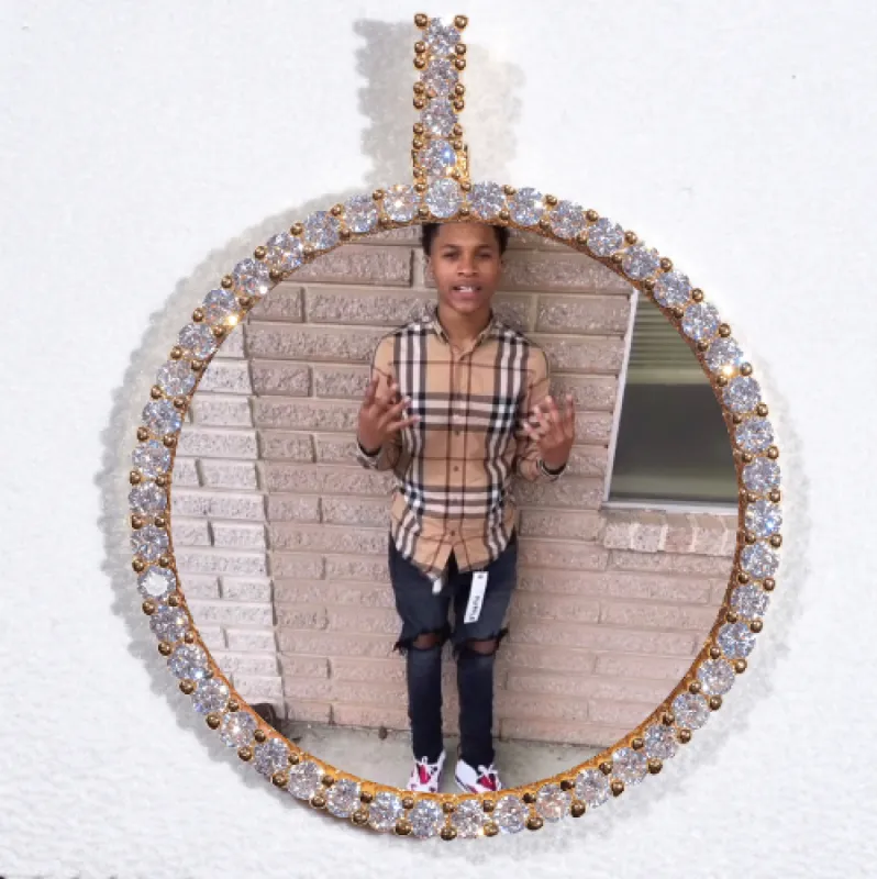 LARGE 3D CIRCLE CUSTOM PICTURE PENDANT sold by The GUU Shop