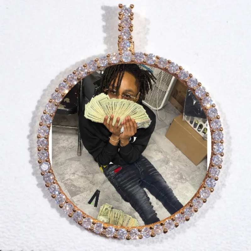 LARGE 3D CIRCLE CUSTOM PICTURE PENDANT sold by The GUU Shop