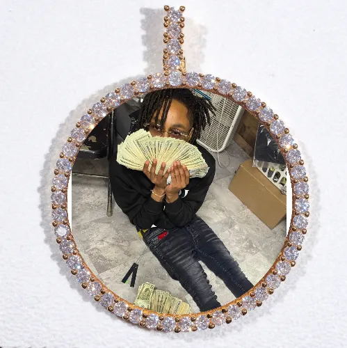 LARGE 3D CIRCLE CUSTOM PICTURE PENDANT sold by The GUU Shop