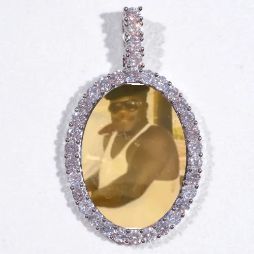 Large 3D Oval Custom Picture Pendant sold by The GUU Shop