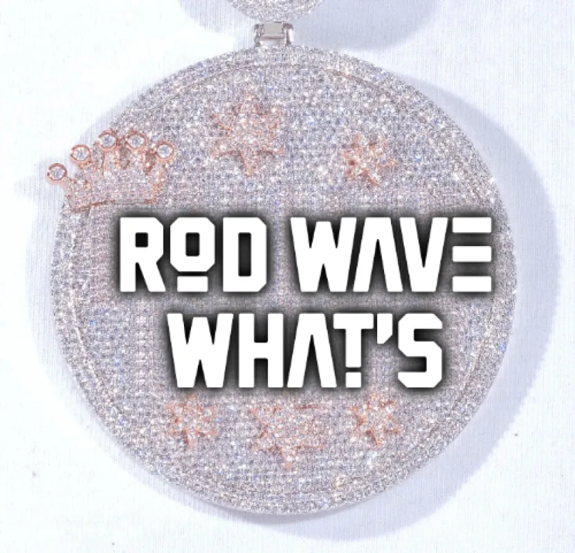 CUSTOM LETTER NECKLACE 3D BIG CROWN DISC sold by The GUU Shop