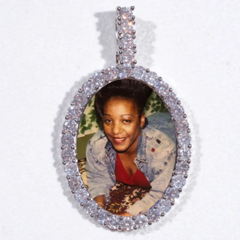 Large 3D Oval Custom Picture Pendant sold by The GUU Shop