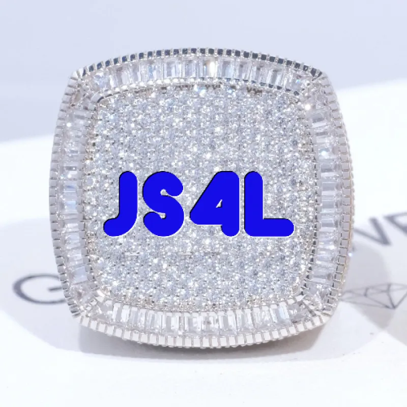 CUSTOM LETTER 3D ICED RING sold by The GUU Shop