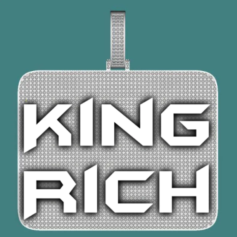 CUSTOM LETTER NECKLACE 3D BIG SQUARE sold by The GUU Shop