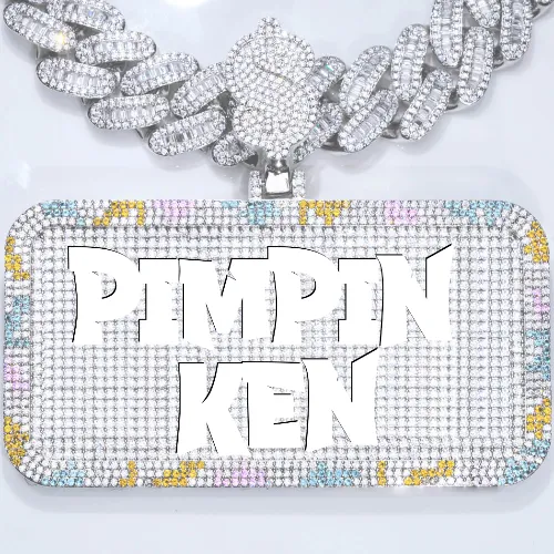 CUSTOM LETTER NECKLACE 3D COLORFUL SQUARE sold by The GUU Shop