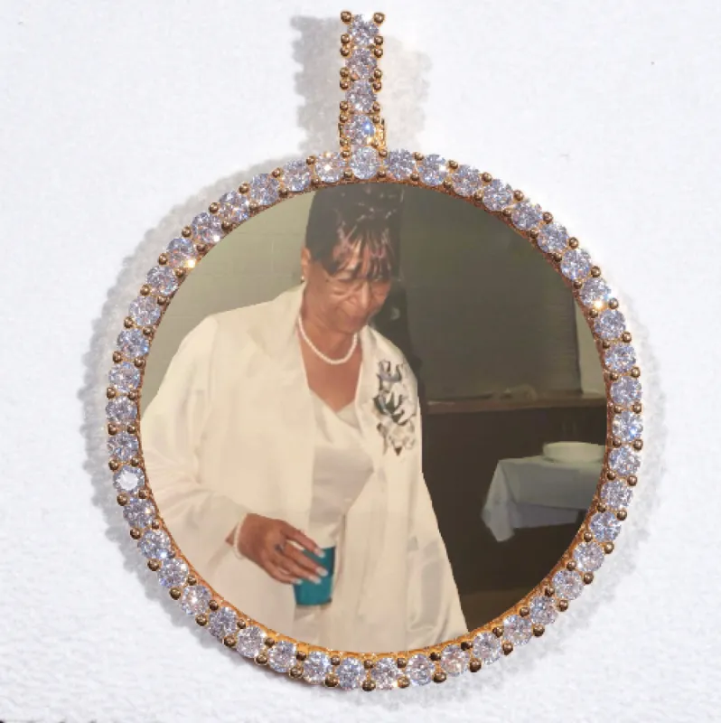 LARGE 3D CIRCLE CUSTOM PICTURE PENDANT sold by The GUU Shop