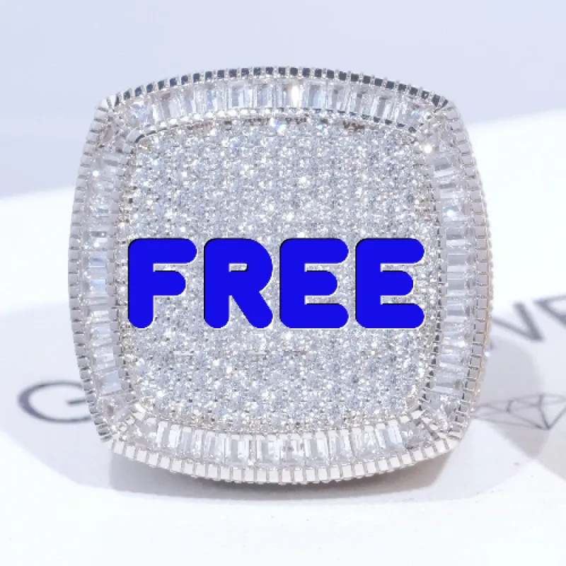 CUSTOM LETTER 3D ICED RING sold by The GUU Shop