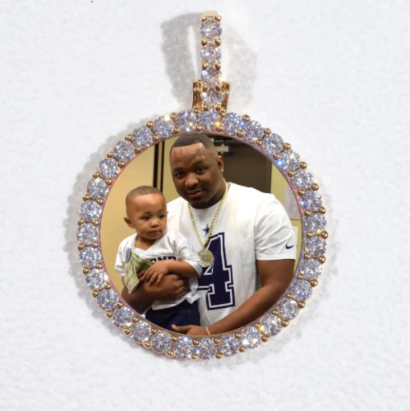 3D CIRCLE CUSTOM PICTURE PENDANT SMALL SIZE sold by The GUU Shop