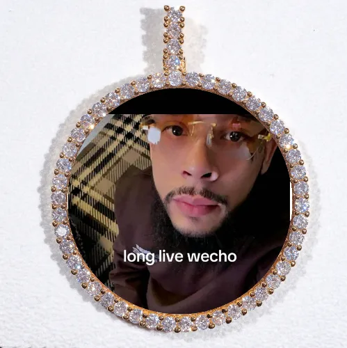 LARGE 3D CIRCLE CUSTOM PICTURE PENDANT sold by The GUU Shop