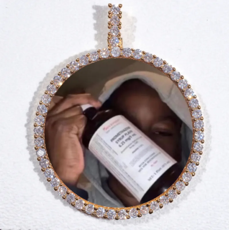 LARGE 3D CIRCLE CUSTOM PICTURE PENDANT sold by The GUU Shop