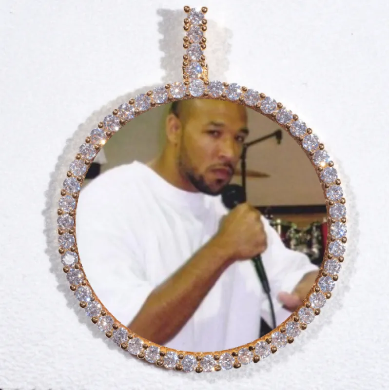 LARGE 3D CIRCLE CUSTOM PICTURE PENDANT sold by The GUU Shop